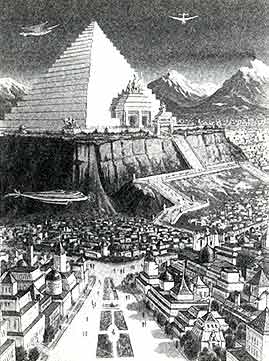 Воображаемое изображение храма Мистерий Атлантов